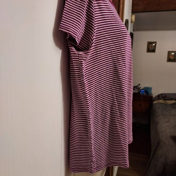 Vintage Faded Glory XL EX COND arm pit to pit 19 width 24 cranberry red/white - Picture 3 of 4